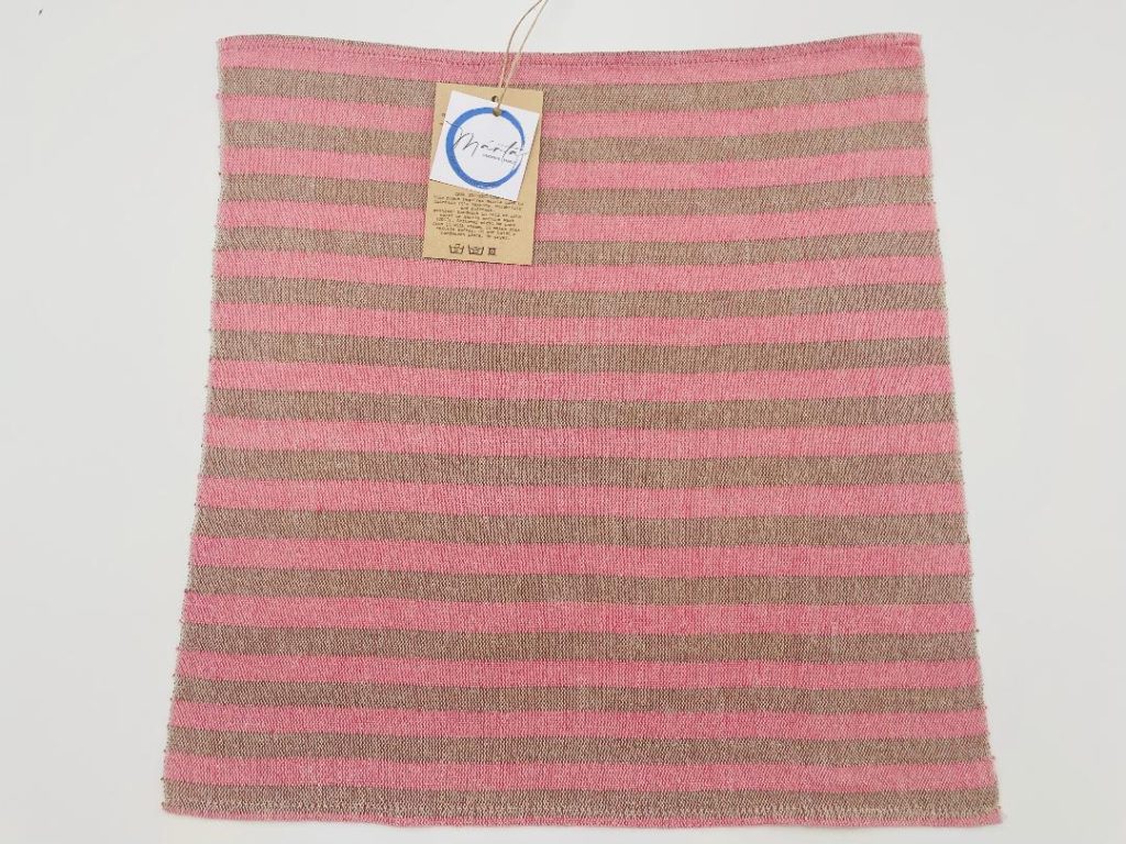 Rózsaszín-barna csíkos csomagoló textil kép 2