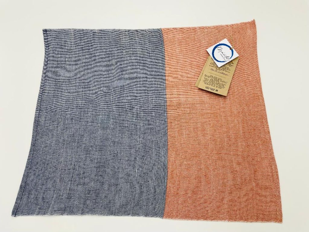 Narancs-kék színű csomagoló textil kép 2